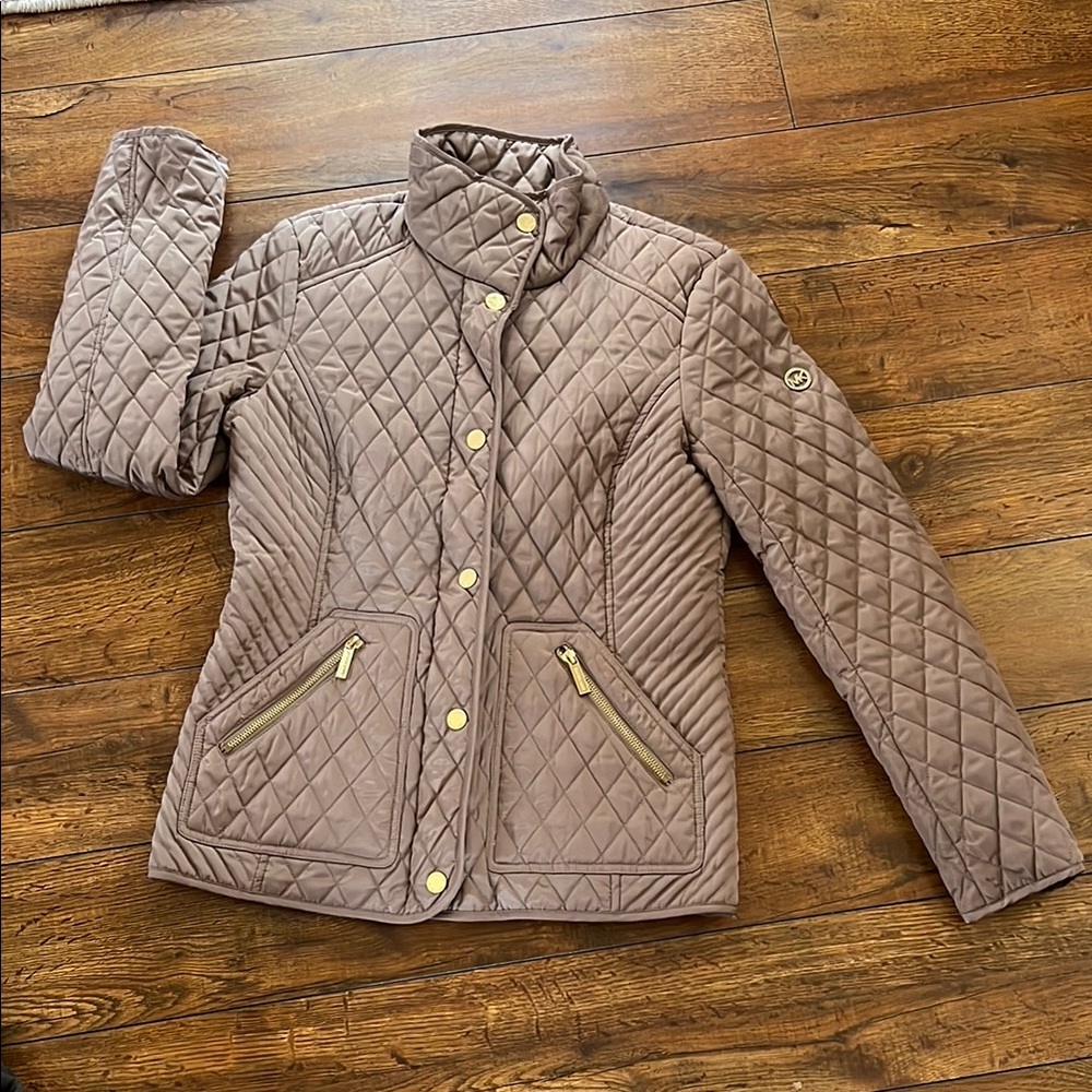 Michael Kors Quilted Tan Jacket
